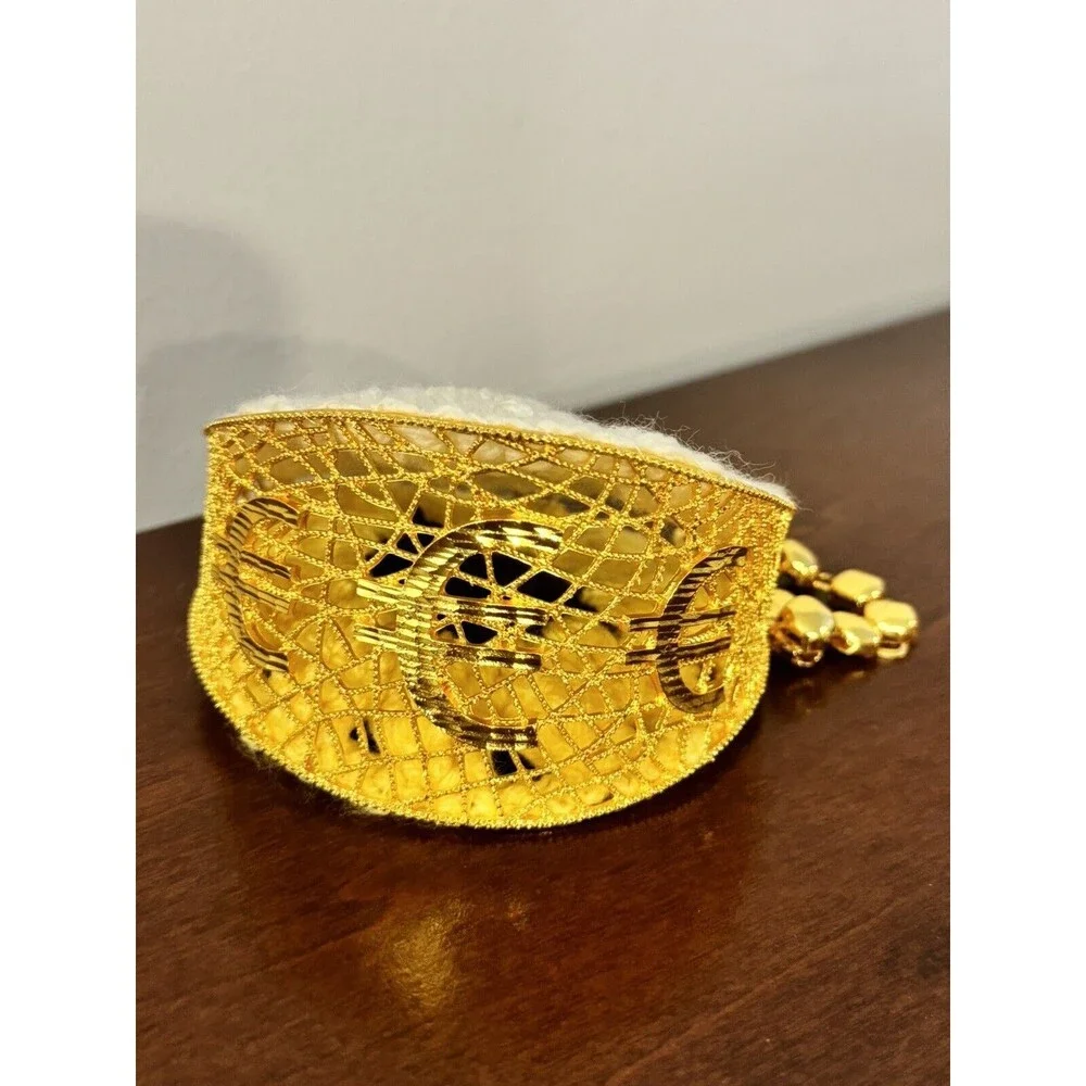Sunflower Crochet Coin Purse Gold Plated Pouch Wristlet Bohemian Snap Clasp‎